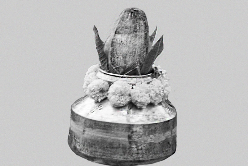 The connection between Water and Religion - 'Kalash' - a sacred pot filled with water and ritually adorned - at Trimbakeshwar in district Nashik, Maharashtra